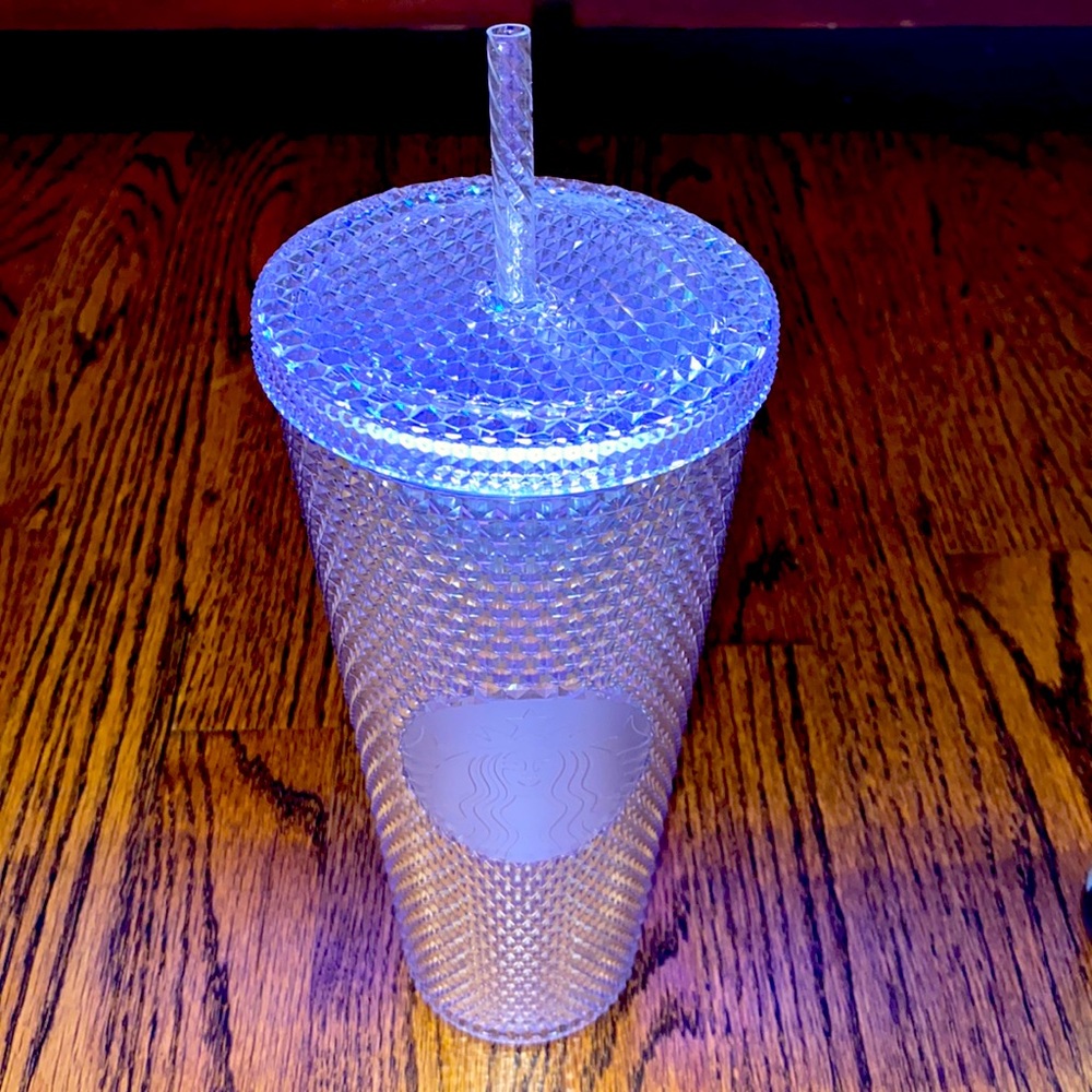 Starbucks studded silver tumbler 24oz NEW